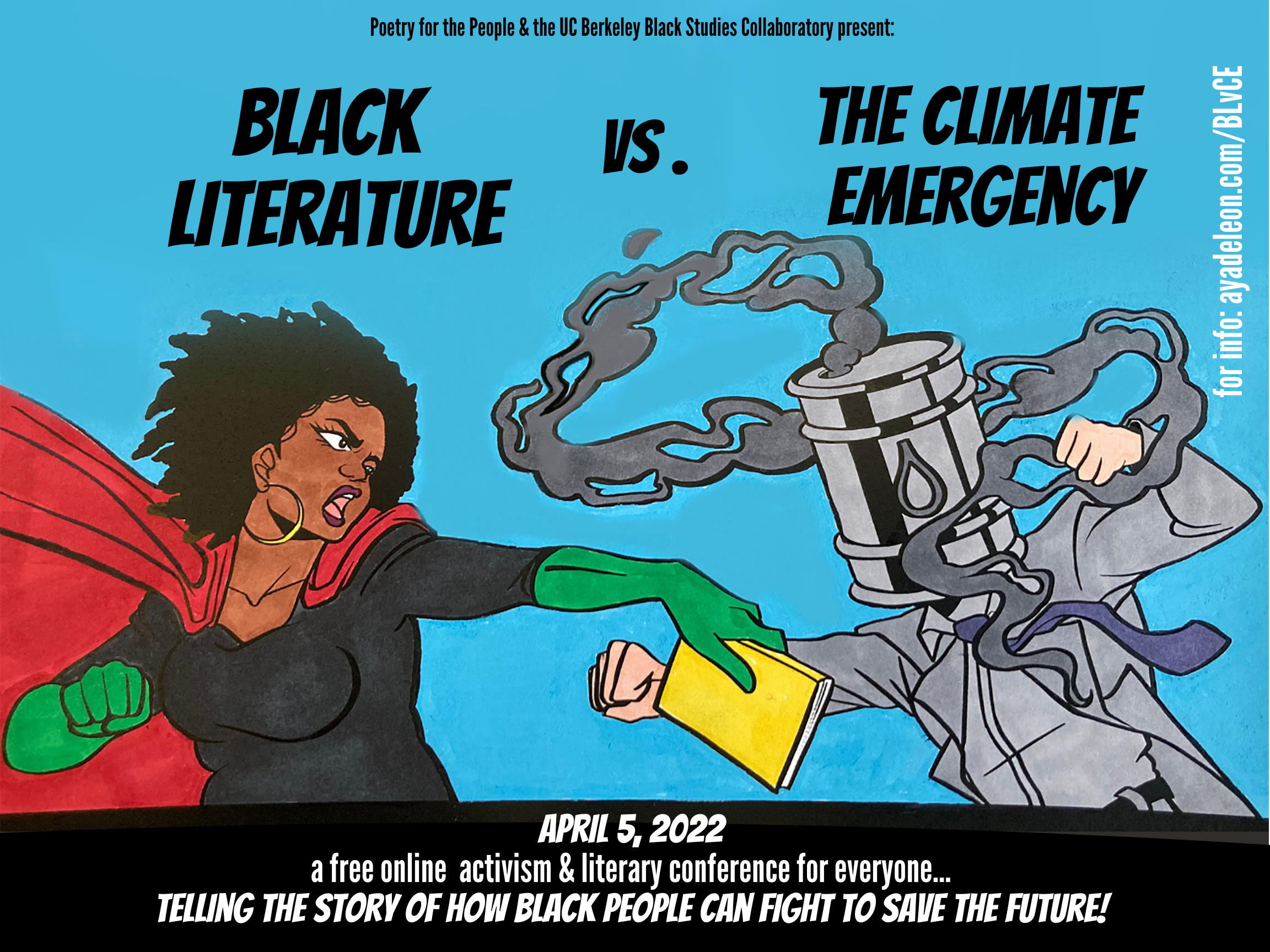 Free online Black Lit Climate conference streaming April 5th Aya de Leon